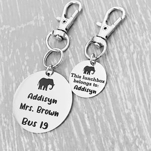 Kids Backpack and Lunchbox Tags