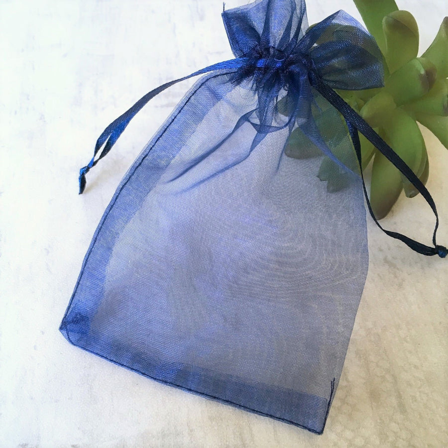 blue organza gift back packaging