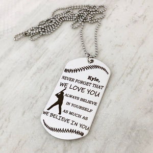 personalized baseball dog tag for baseball player gift from parents christmas stocking stuffer
