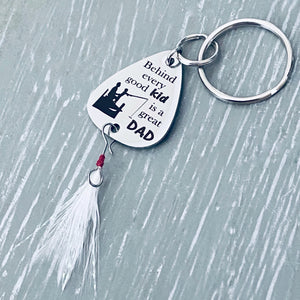 picture of full keychain and feather