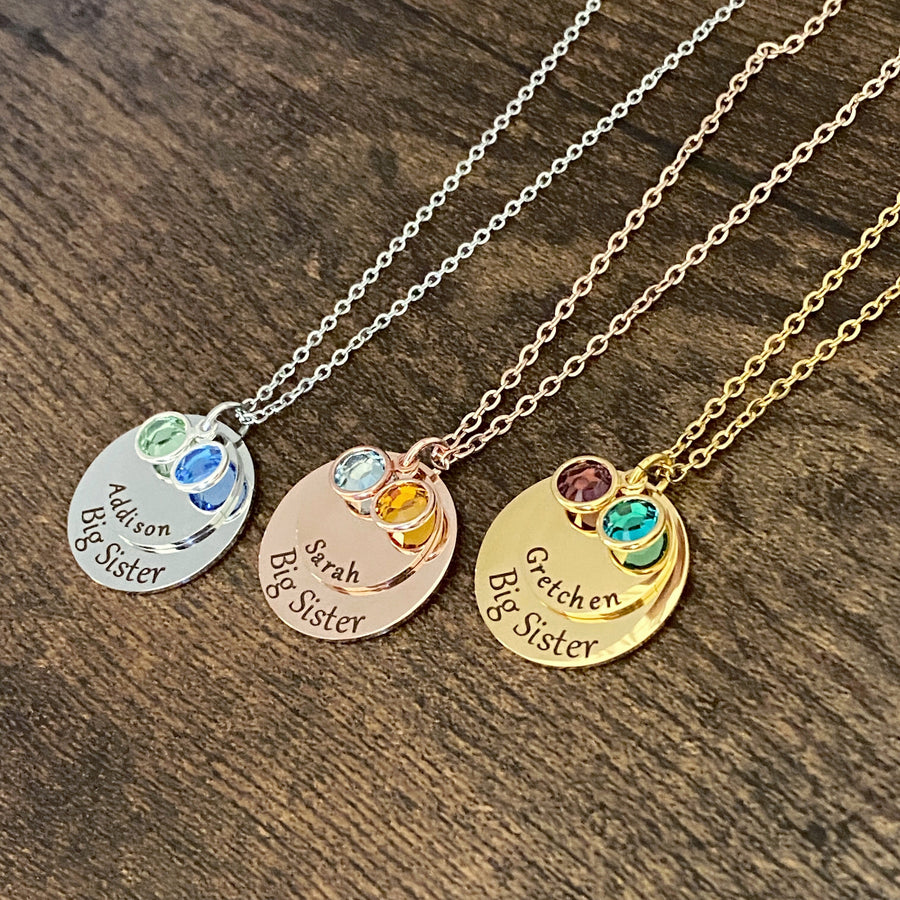 picture of all 3 big sister necklaces