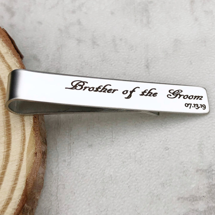 Brother of the Groom Tie Bar Clip