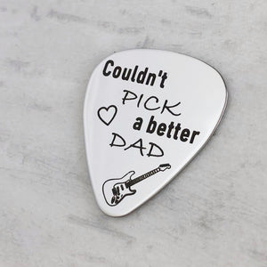 guitar pick with electric guitar image for dad fathers day birthday christmas