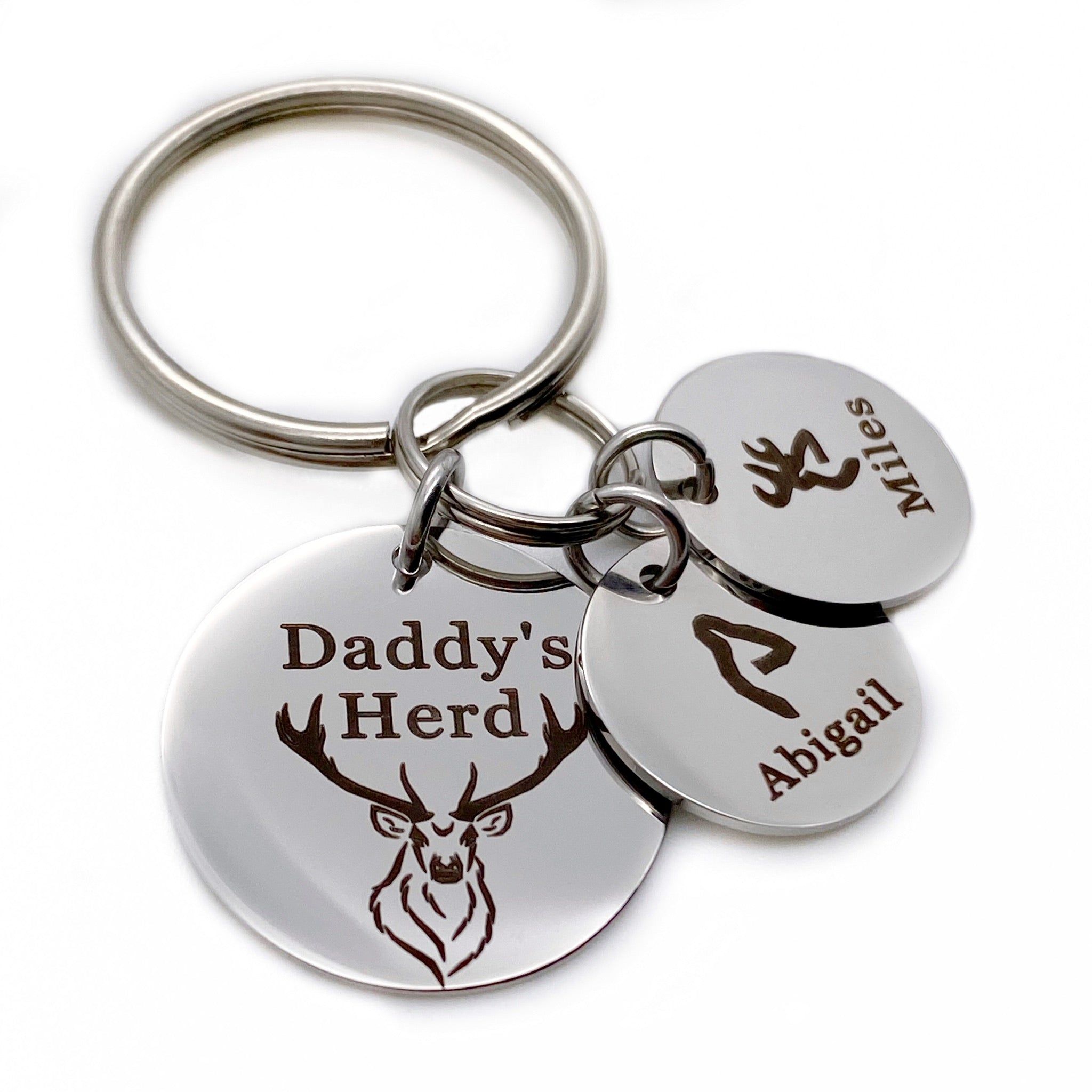Personalized “Daddy’s Herd” Deer Keychain – Stamps of Love, LLC