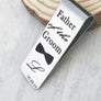 father of the groom bowtie image first name initial wedding date