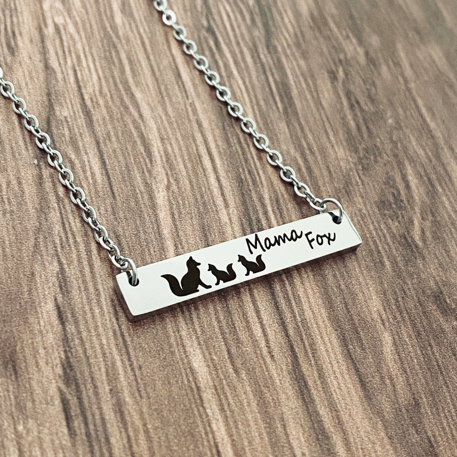 Mama Fox Jewelry Mother's Bar Necklace