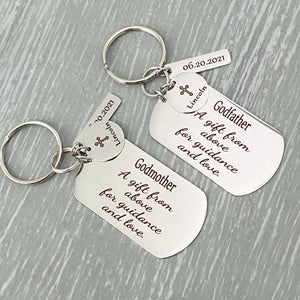 both godmother and godfather keychains