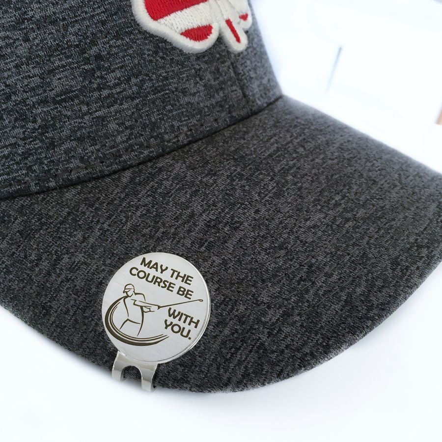 magnetic golfing golf ball marker hat clip May the Course be with you