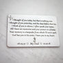 I thought of you yesterday sympathy poem personalized memorial keepsake for loss of a loved one wallet card 