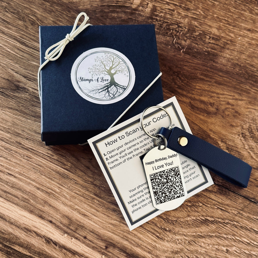 stamps of love qr code gift box