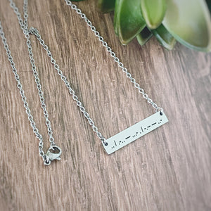 "I Love You" Morse Code Necklace