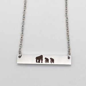 Mother's Gorilla Jewelry Bar Necklace