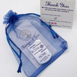 organza gift bag blue