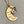 yellow gold half moon charm with black engrave tiny stars and the saying "I love you to the moon & back". attached to the moon are a april, june, may, and february birthstone. The moon birthstone necklace hangs from a yellow gold cable chain.