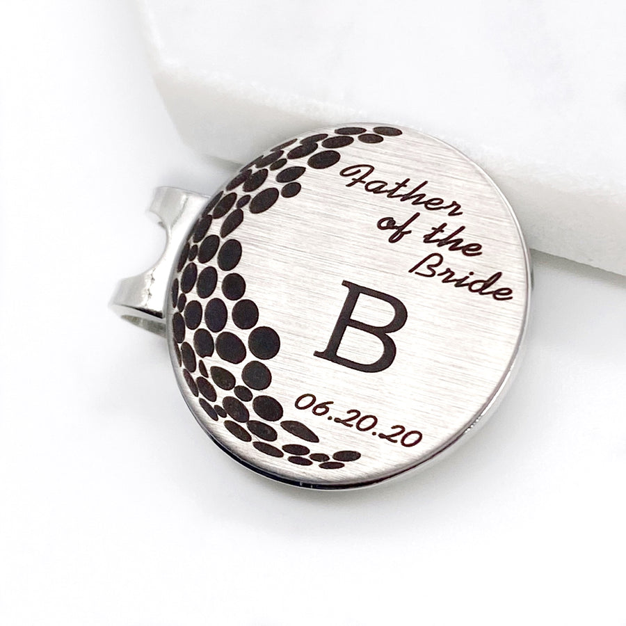 Groom's Wedding Party Initial Golf Ball Markers