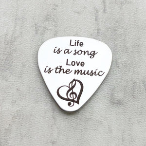 inspirational guitar pick for music lovers