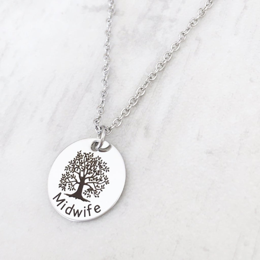 Midwife Tree of Life Silver Necklace