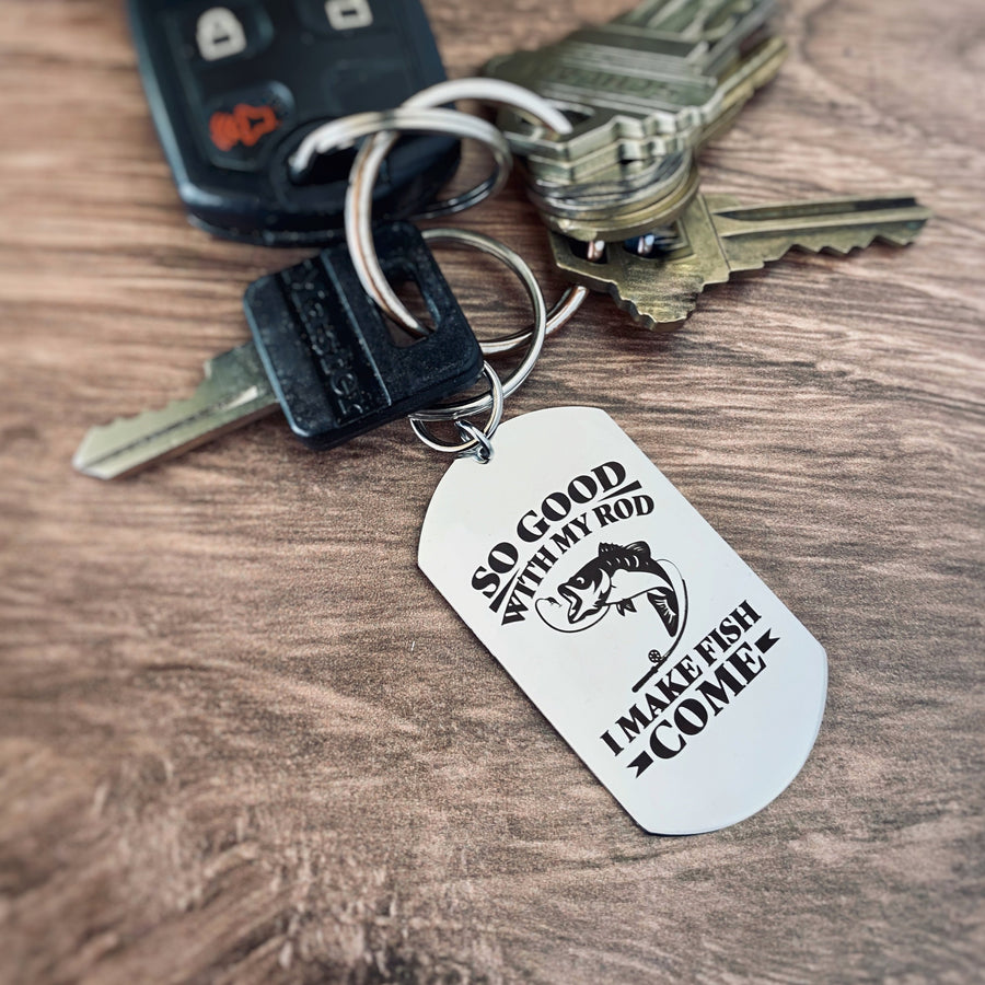 keychain on car keys to show size