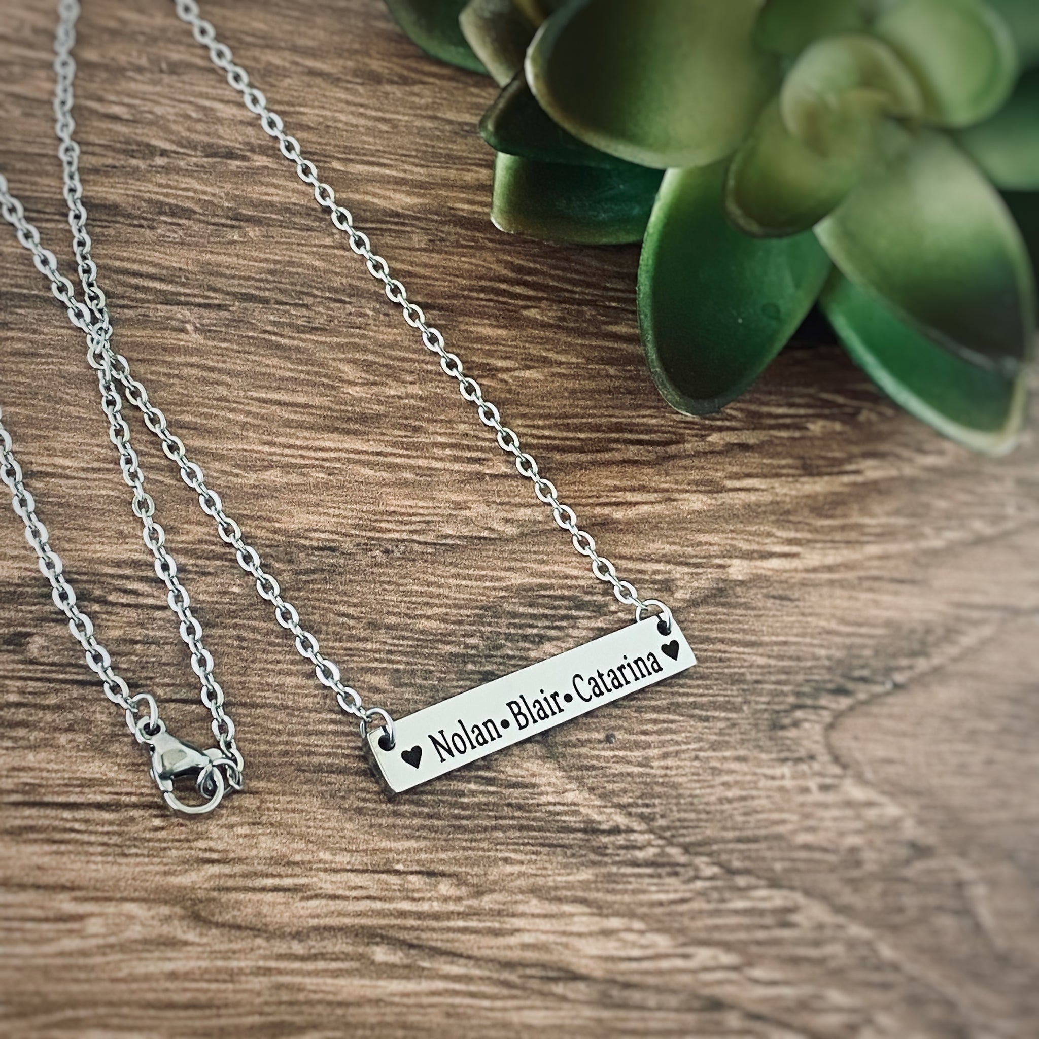 Personalized Jewelry Mommy Bar Necklace Personalized Necklace