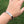 view on wrist Thin blue line with police badge cut out cuff bracelet with engraved my daddy my hero open heart and number