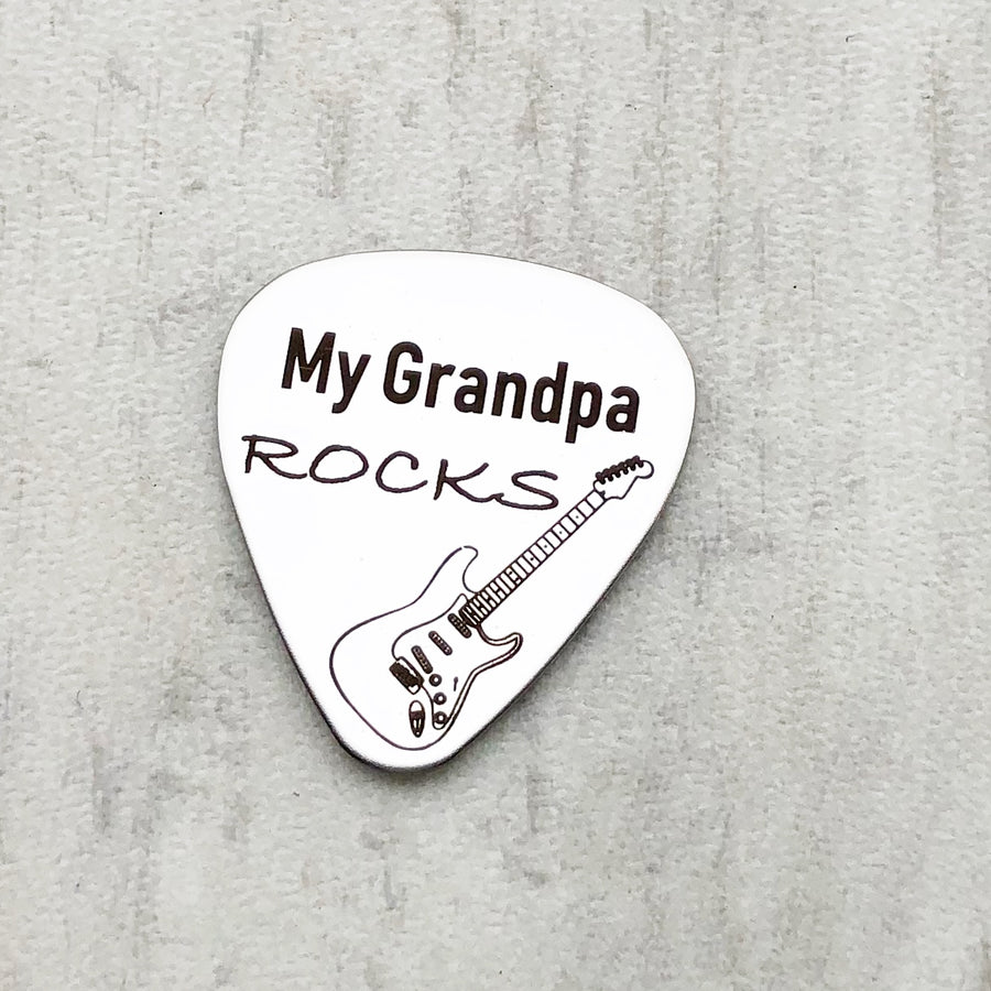 my grandpa rocks guitar pick