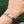 my heart my hero american flag heart cuff bracelet on woman's wrist