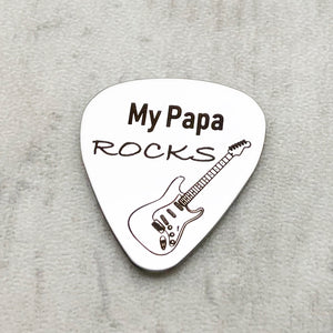 my papa rocks guitar pick