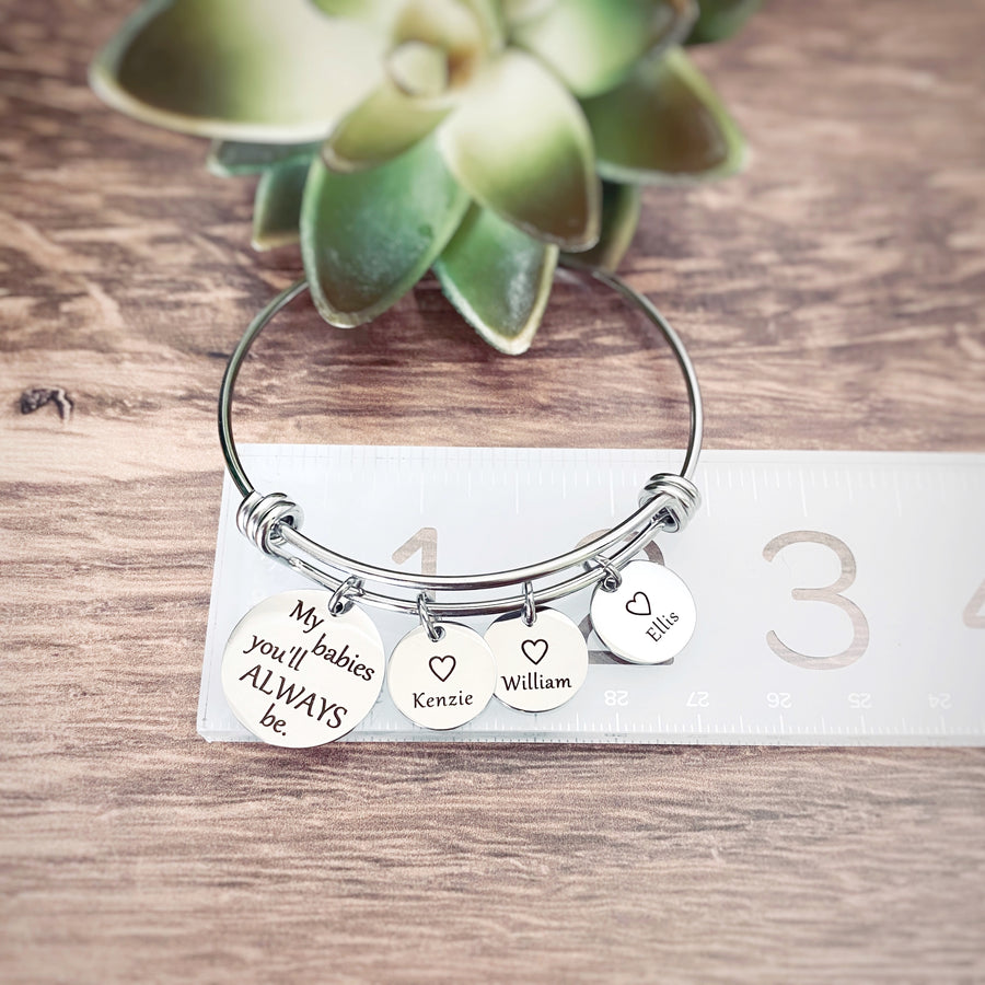 "My Baby You'll Always Be" Mother's Charm Bracelet
