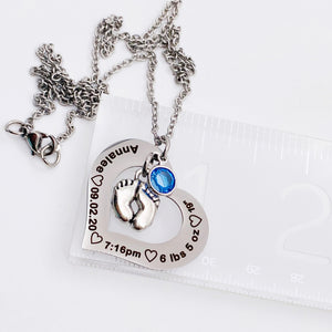 Stainless Steel Family Tree Birthstone Necklace | Your Jewellery Shop NZ