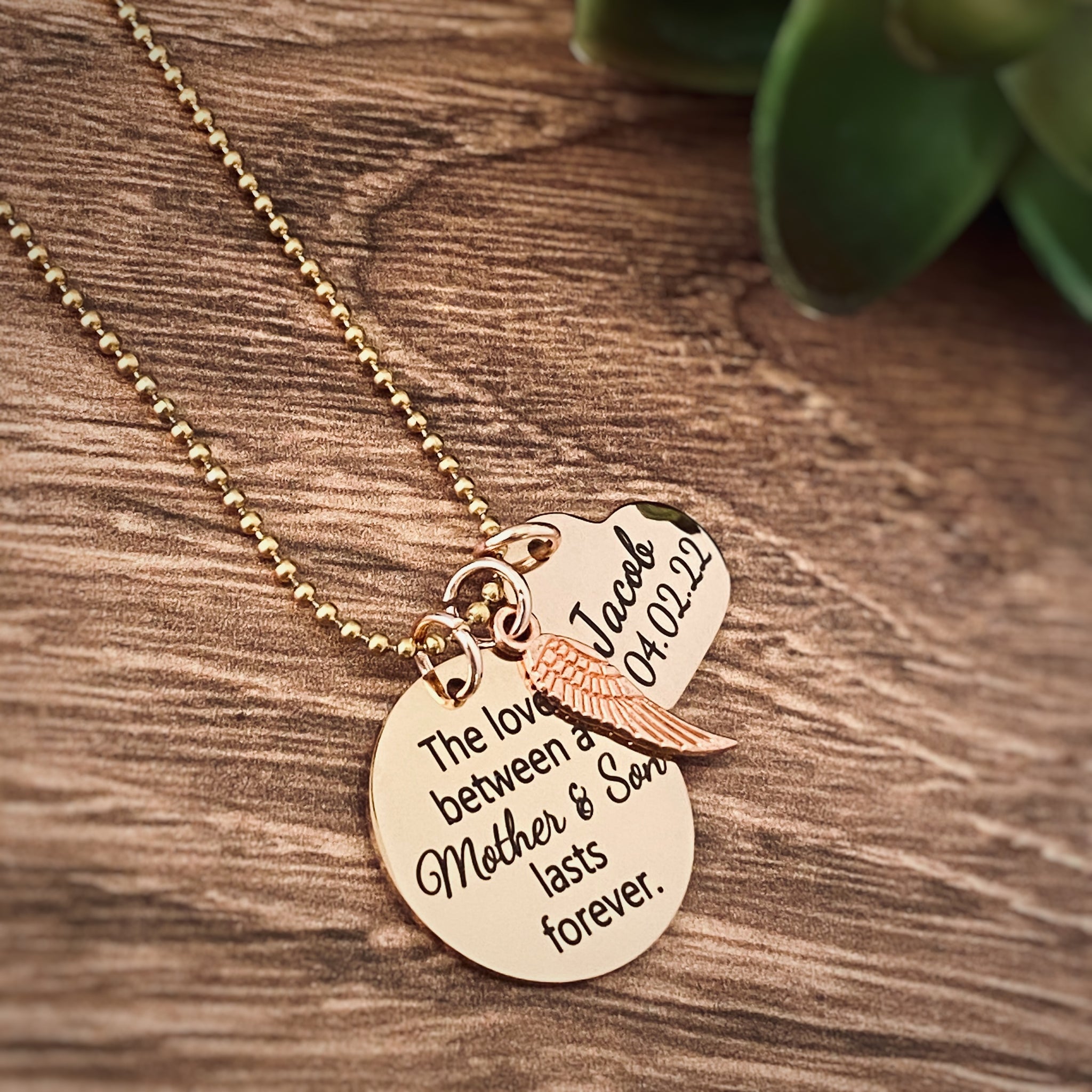 Gold Necklace In Memory Of Mom Necklace Memorial Necklace