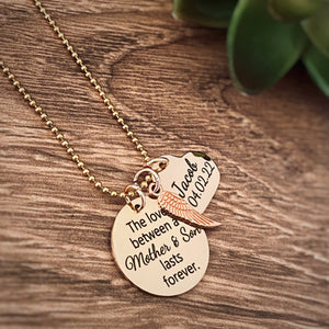 3 kids name necklace, gift for mother necklace for wife gift from husband, 3  interlinked rings necklace, personalized jewelry - Lilia