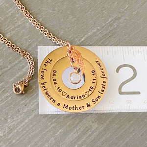 necklace on ruler to show measurement