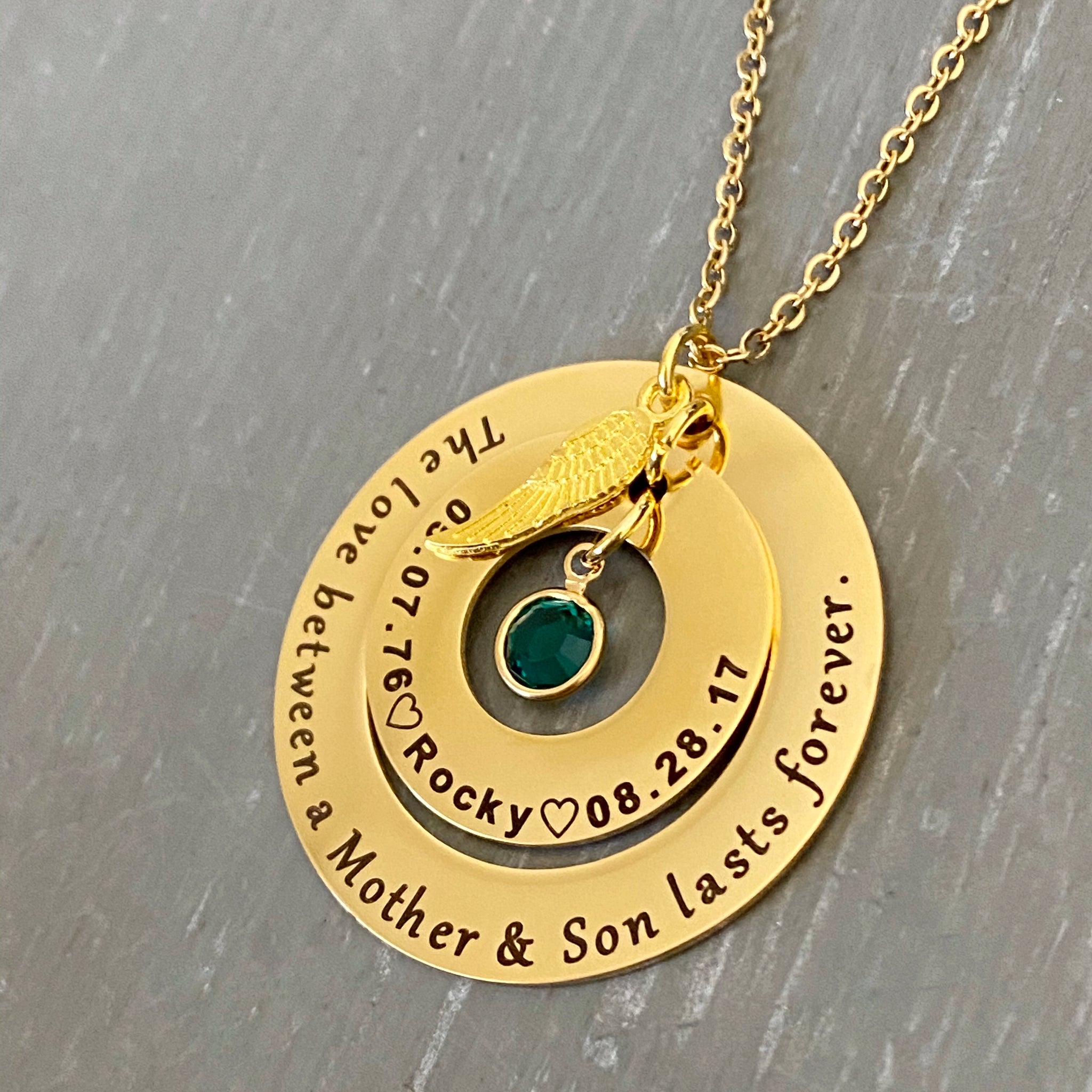 Luxury Picture Necklace, Unique Custom Engrave Circle Pendant - PersonalFury