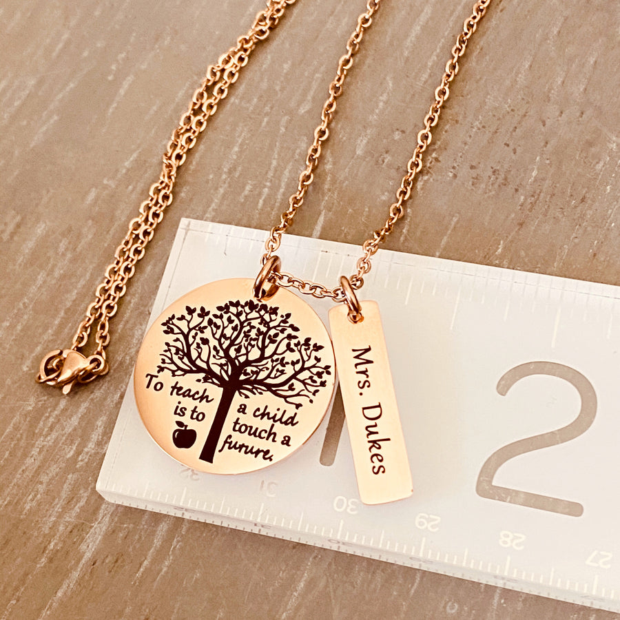 necklace on ruler to show measurements