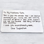 handwritten engraved wallet card note from girlfriend to boyfriend