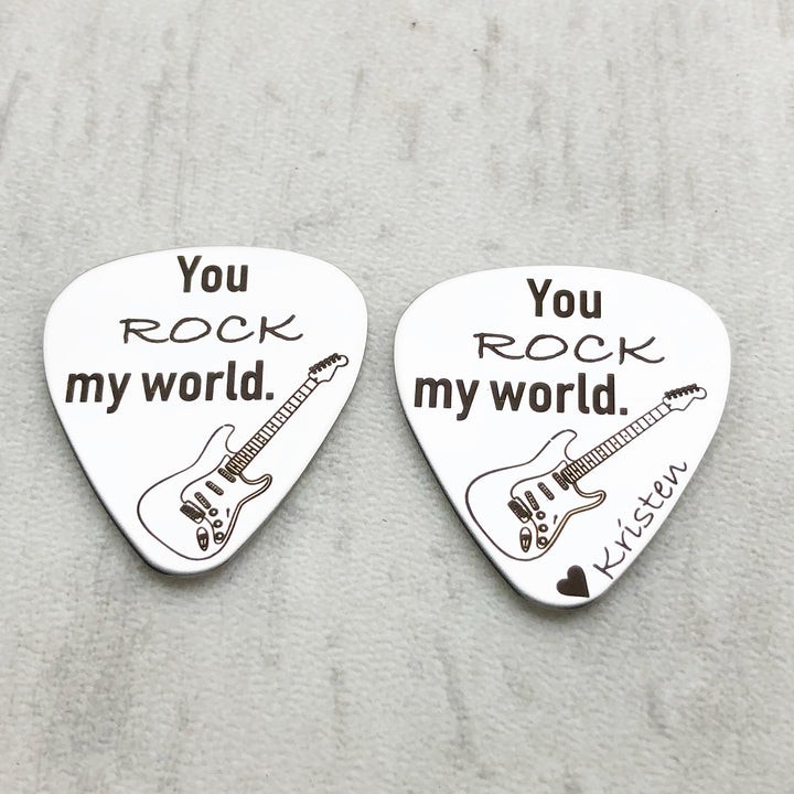 you rock my world personalized with heart and name