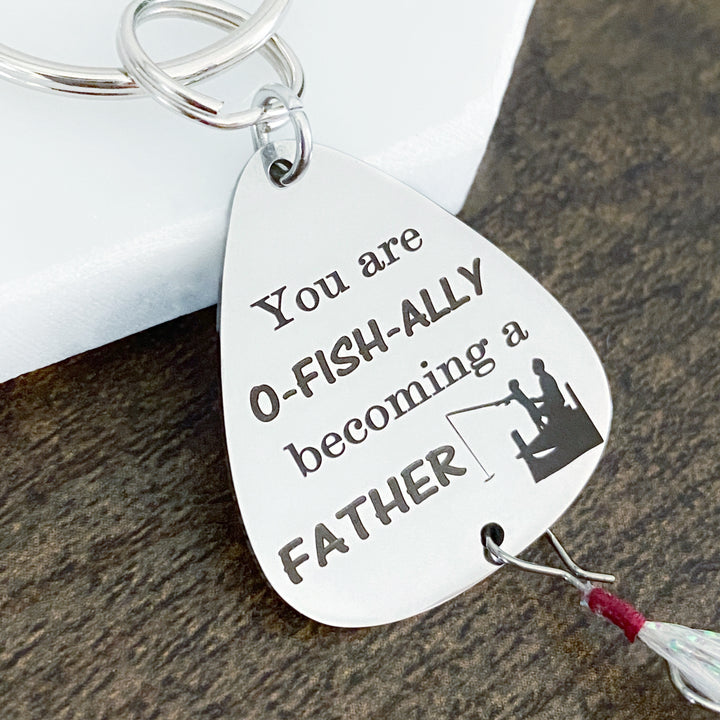 Hooked on You Fishing Keychain, Personalized Fishing Lure Keychain for a  Boyfriend or Husband 